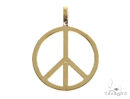 14k Gold Peace and Love Pendant Set, photo 3 of 8