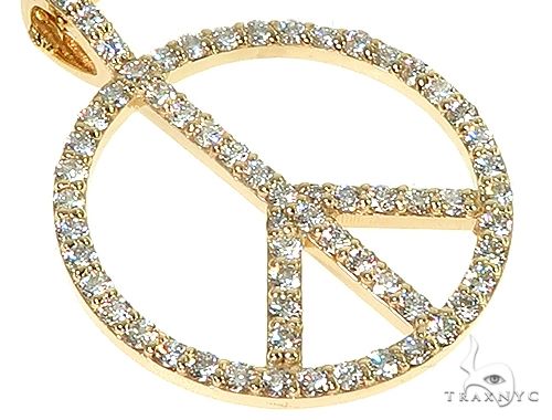 14k Gold Peace and Love Pendant Set 66339 - Image 4