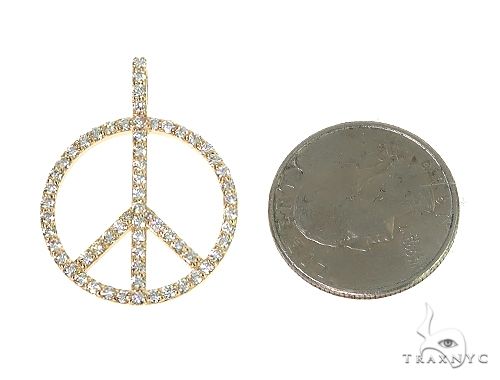 14k Gold Peace and Love Pendant Set 66339 - Image 5