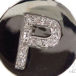 14k Gold Prong Diamond Initial P Pendant-39988 - Image 3