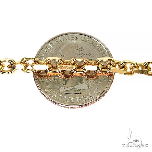 14k Gold Solid Cable link 4.5mm 22 inches 68152 | TraxNYC