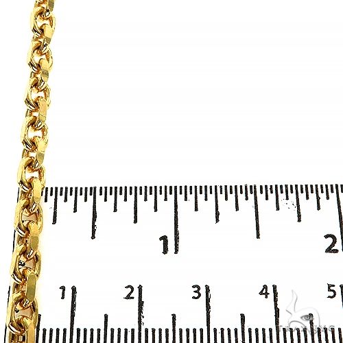 14k Gold Solid Cable link 4.5mm 22 inches 68152 | TraxNYC