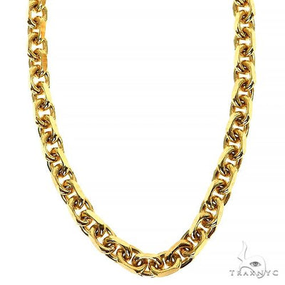 14K Yellow Gold Solid Cable Link Chain 4.5mm