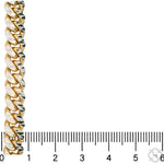 14k Gold Two Tone Diamond Cut Miami Cuban Link Chain 70325 - Image 6