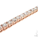 14k RG 4.5mm Diamond Tennis Bracelet 64879 - Image 2