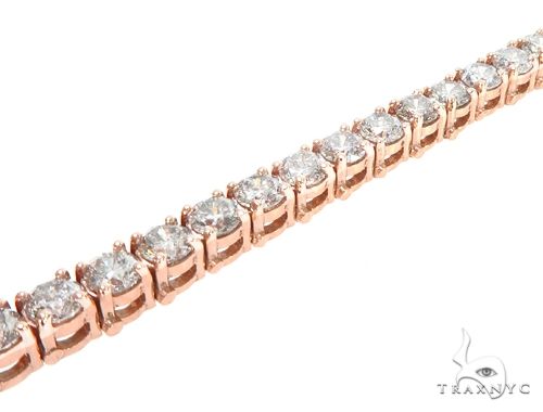 14k RG 4.5mm Diamond Tennis Bracelet 64879 - Image 2