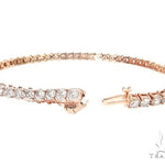 14k RG 4.5mm Diamond Tennis Bracelet 64879 - Image 3