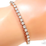 14k RG 4.5mm Diamond Tennis Bracelet 64879 - Image 7