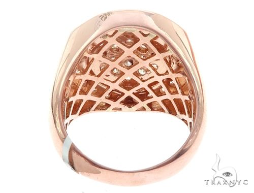 14k Rose Gold Diamond Dome Men's Ring 65085 - Image 5