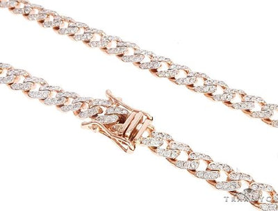 14k Rose Gold Diamond Miami Cuban Link Chain 65094 - Image 1
