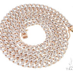 14k Rose Gold Diamond Miami Cuban Link Chain 65094 - Image 4
