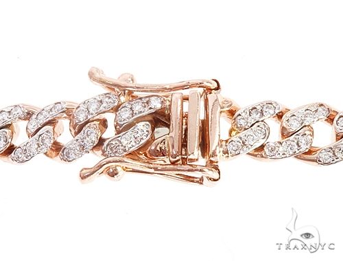 14k Rose Gold Diamond Miami Cuban Link Chain 65094 - Image 5