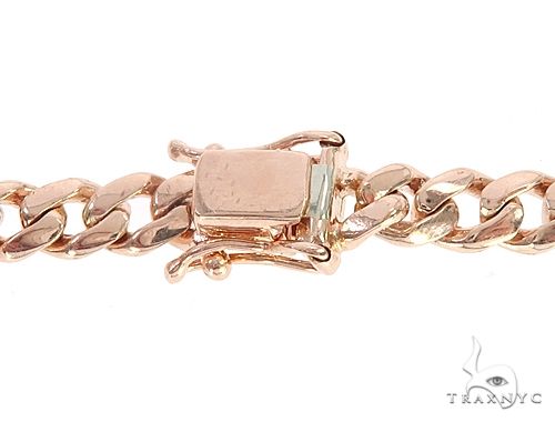 14k Rose Gold Diamond Miami Cuban Link Chain 65094 - Image 6