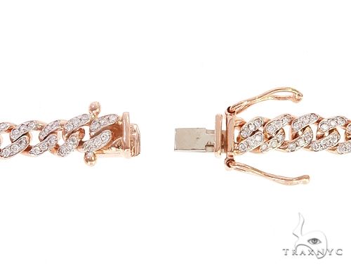 14k Rose Gold Diamond Miami Cuban Link Chain 65094 - Image 7