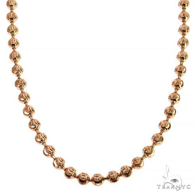 14k Rose Gold Moon Cut Chain 24 inches 3mm   64609 - Image 1