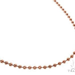 14k rose gold moon cut chain, 26 inches long, 3.5mm thickness with lobster clasp.