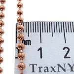 14k Rose Gold Moon Cut Chain 24 inches 3mm   64609 - Image 7