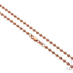 14k Rose Gold Moon Cut Chain 24 inches 3mm   64609 - Image 3