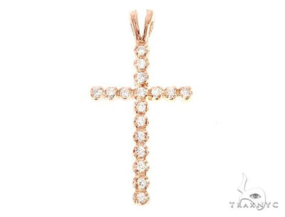 14k Gold Round Cut Cross 4 65153 - Image 1