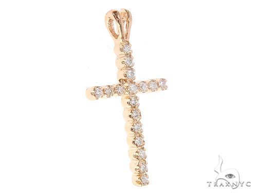14k Gold Round Cut Cross 4 65153 - Image 2