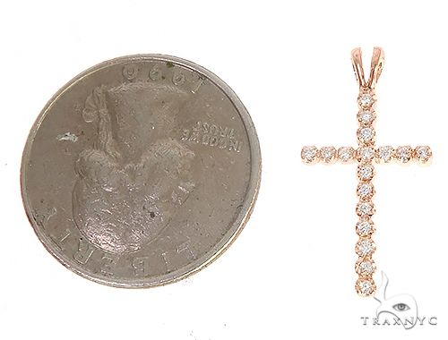 14k Gold Round Cut Cross 4 65153 - Image 5