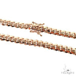 14k Rose Gold Solid Hand Made Miami Cuban  9.5mm 24 inches Chain 69725 - Image 3