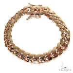 14k Rose Gold Solid Hand Made Miami Cuban Bracelet 11.7mm 7.5 inches 69726 - Image 1
