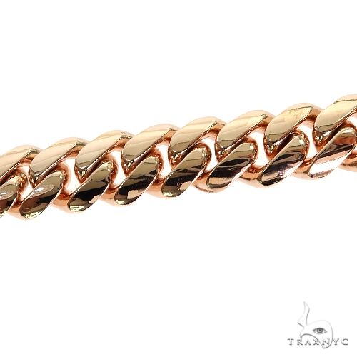 14k Rose Gold Solid Hand Made Miami Cuban Bracelet 11.7mm 7.5 inches 69726 - Image 3