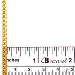 14k Two-Tone Semi-Solid Franco Link Chain 3.5mm 22 Inches 69941 - Image 5