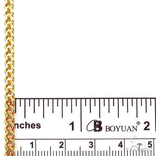 14k Two-Tone Semi-Solid Franco Link Chain 3.5mm 22 Inches 69941 - Image 5