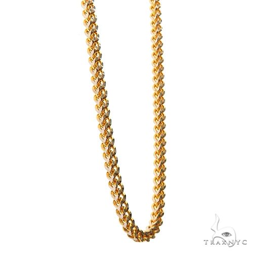 14k Two-Tone Semi-Solid Franco Link Chain 2mm 20 Inches 69936 - Image 2