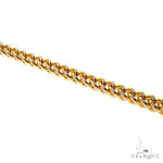 14k Semi-Solid Yellow Gold Diamond Cut Pave Franco Bracelet 3.6mm 10 Inches 69932 69933 - Image 3