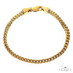 14k Two-Tone Semi-Solid Franco Bracelet 3.5mm 7.25 Inches 69931 - Image 2