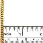 14k Two-Tone Semi-Solid Franco Bracelet 3.5mm 7.25 Inches 69931 - Image 4
