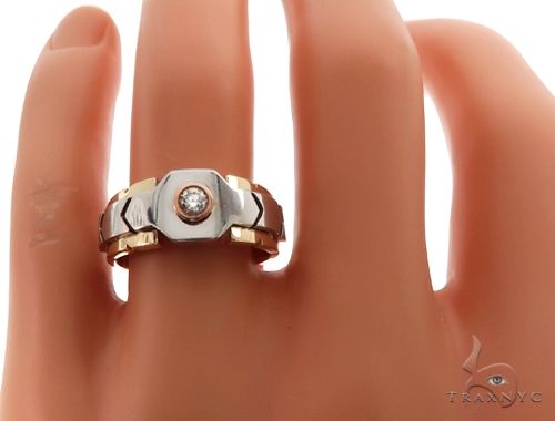 14k Three Tone Gold Diamond Ring 64662 - Image 8