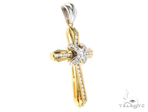 14k Two Tone Designer DX Cross, photo 2 of 7