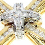 14k Two Tone Designer DX Cross 65488 - Image 4