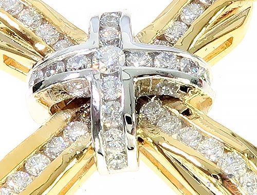 14k Two Tone Designer DX Cross, photo 4 of 7