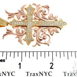 Black Ink Crew 14k Two Tone Diamond Filigree Cross Pendant 64746 - Image 7