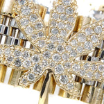 14k Gold Diamond Maple Leaf Bracelet-40034 - Image 2