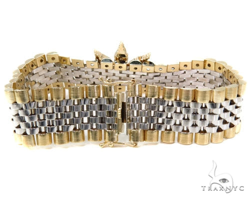 14k Gold Diamond Maple Leaf Bracelet-40034 - Image 4