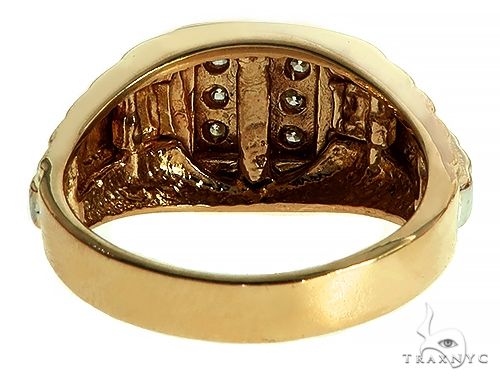 14k Two Tone Gold Men's Diamond Ring 64664 - Image 4