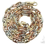 14k Three Tone Gold Solid Anchor Link Chain 66222 - Image 3