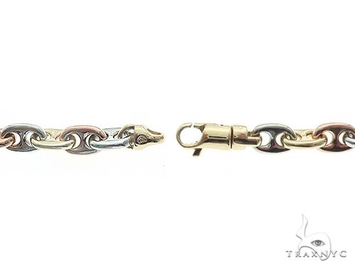 14k Three Tone Gold Solid Anchor Link Chain 66222 - Image 4