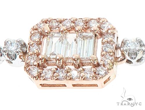 14k Two Tone Rose and White Gold Diamond Chain 64967 - Image 7