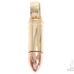 14k Two Tone Yellow and Rose Gold Bullet Pendant 64976 - Image 1