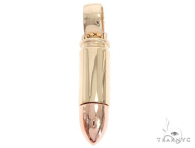 14k Two Tone Yellow and Rose Gold Bullet Pendant 64976 - Image 1