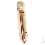 14k Two Tone Yellow and Rose Gold Bullet Pendant 64976 - Image 2