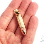 14k Two Tone Yellow and Rose Gold Bullet Pendant 64976 - Image 5