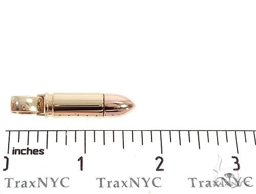 14k Two Tone Yellow and Rose Gold Bullet Pendant, photo 7 of 7